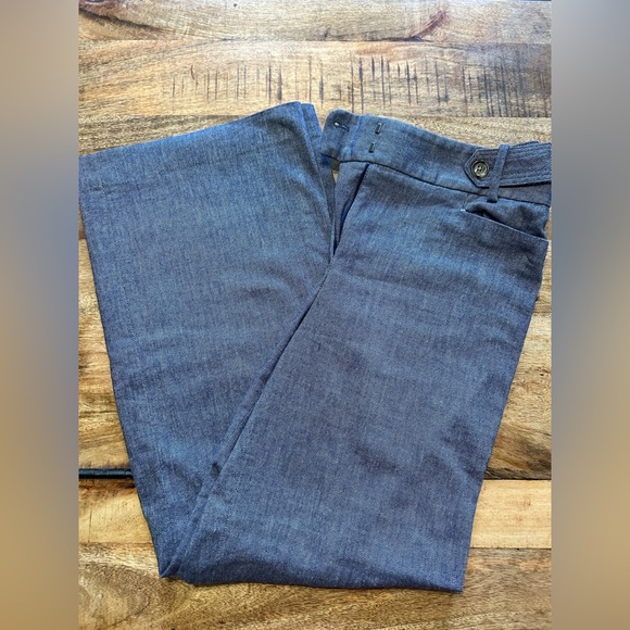 Talbots blue, slim waist, wide leg perfect pant. Size 8. Great condition. - Picture 3 of 4